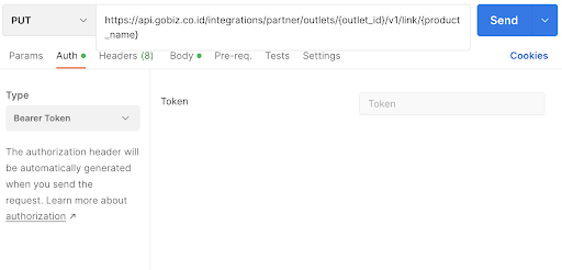 auth on link api