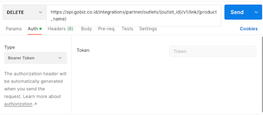 auth on unlink api