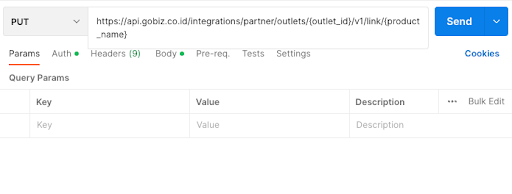parameter on link api