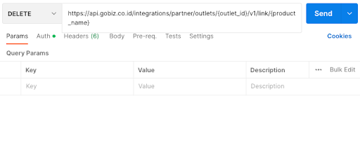 request on unlink api